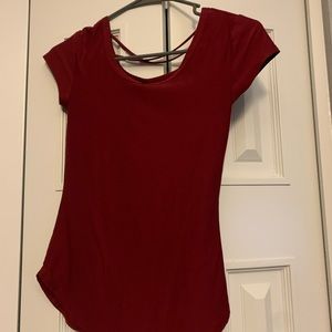 Cross back tee